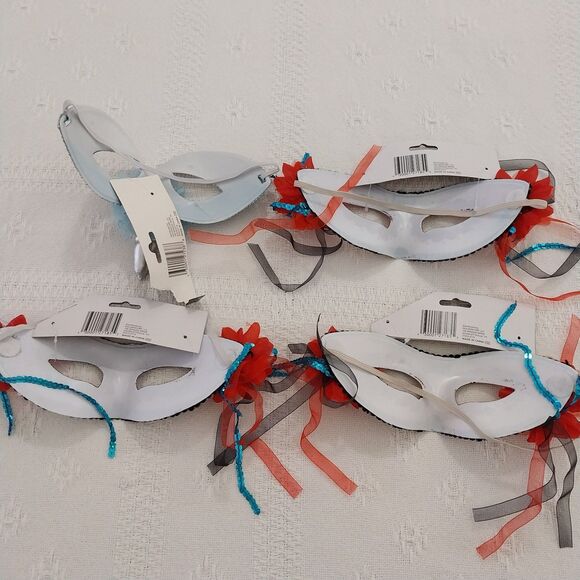 4 Masqerade Masks 3 Day Of The Dead And 1 Unicorn All New #C026 - Picture 6 of 12
